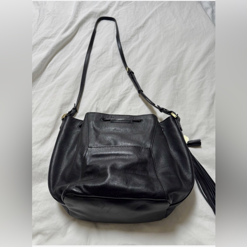 Rafe New York Black Studded Leather Shoulder Bag - Picture 2 of 6